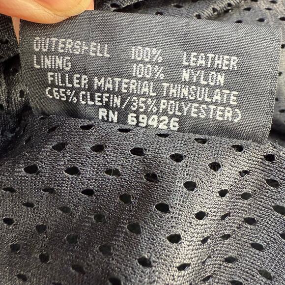 Wilson Leather Moto Racer Jacket Men's XL Black Priest Collar Biker Jacket - Picture 16 of 16